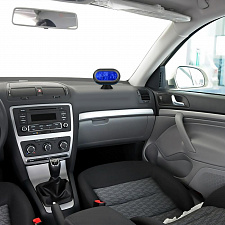 Часы автомобильные с подсветкой, вольтметром и термометром VST 7009V-5