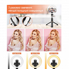 Орбита OT-SMH18 палка для селфи, трипод (194-798мм, пульт Bluetooth, LED)