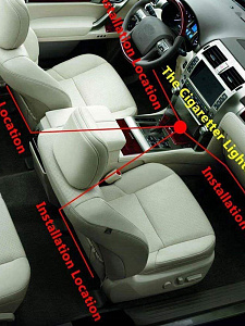 Подсветка салона автомобиля, подсветка ног в авто TDS TS-CAA68