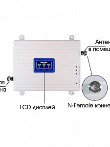 Усилитель сотовой связи и интернета готовый комплект Орбита OT-GSM18