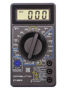 Мультиметр, тестер цифровой с щупами тестер тока и напряжения Орбита OT-INM10