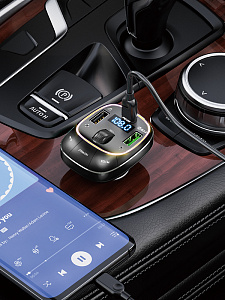 HOCO E76 Черный модулятор FM (Bluetooth/PD48W)