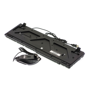 Клавиатура игровая проводная и мышь мембранный комплект Орбита OT-PCM74