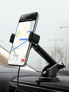 HOCO S12 Держатель для смартфонов + беспроводное ЗУ 10W (присоска)