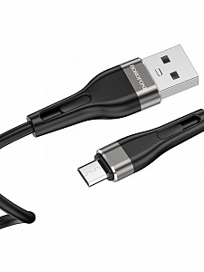 BOROFONE BX46 Черный кабель USB 2.4A (microUSB) 1м