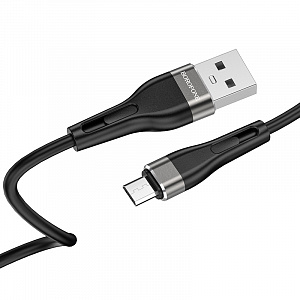 BOROFONE BX46 Черный кабель USB 2.4A (microUSB) 1м
