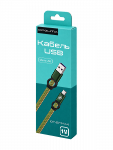 Орбита OT-SMM44 Черный кабель USB 2.4A (microUSB) 1м