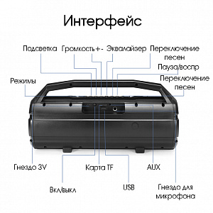 Орбита OT-SPB99 Черная колонка BT (10Вт)