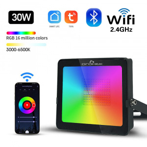 Прожектор светодиодный уличный 30Вт, ландшафтный RGB светильник с приложением Огонёк OG-LDP24