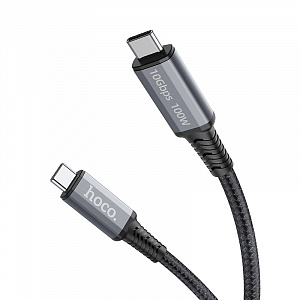 HOCO US01 Черный кабель PD100W (TYPE C - TYPE C) 1.2м
