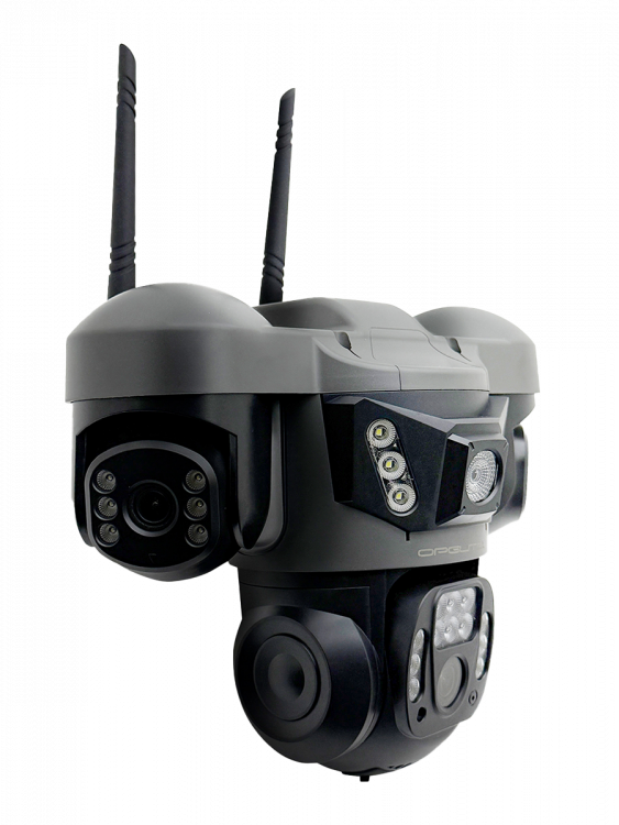 Камера видеонаблюдения 4G с сим картой уличная поворотная 2 Mp*3 Орбита OT-VNI68B