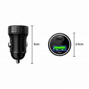 TDS TS-CAU72A ЗУ авто USB (QC3.0 Super + PD20W,4000mA)