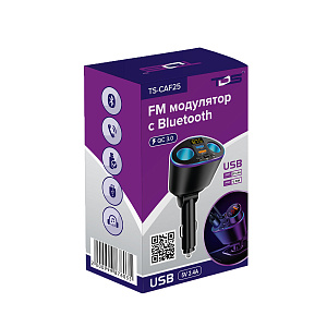 FM-модулятор трансмиттер автомобильный + разветвитель с Bluetooth TDS TS-CAF25