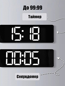 Часы настенные электронные с температурой и пультом Орбита OT-CLW19 Белые