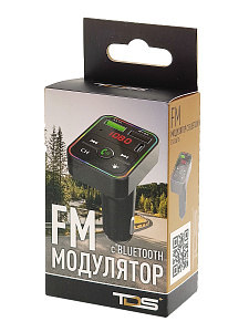 FM-модулятор трансмиттер автомобильный с Bluetooth TDS TS-CAF15
