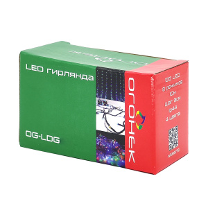 Огонек OG-LDG01 гирлянда LED Мультицвет (200 ламп, 220B)