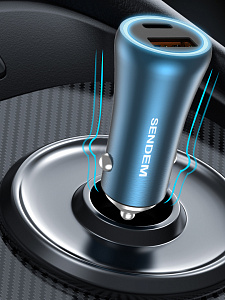 SENDEM D10 ЗУ авто USB (PD18+QC3.0,4000mA)
