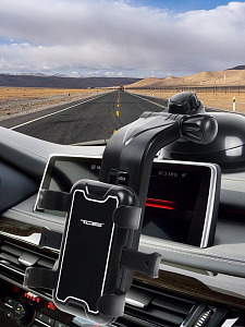 Держатель для телефона автомобильный на присоске TDS TS-CAA56 Черный