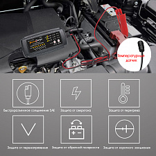 Орбита EP12M248 ЗУ для аккум. с крокодилами (12В, 8А)