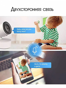 Видеоняня, камера видеонаблюдения беспроводная 2 Mp Орбита OT-VNI64 Белая