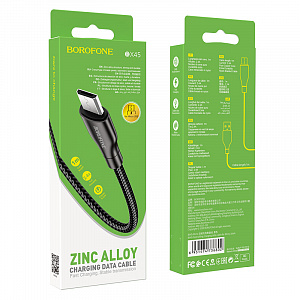 BOROFONE BX45 Черный кабель USB 2.4A (microUSB) 1м