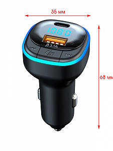 FM-модулятор трансмиттер автомобильный с Bluetooth TDS TS-CAF23