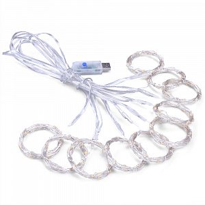 Огонек OG-LDG10 гирлянда-штора LED Мультицвет (3х1м,100 ламп,USB)