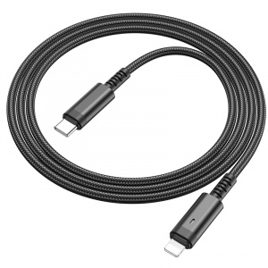 BOROFONE BU38 Черный кабель PD20W (iOS Lighting-TYPE-C) 1.2м