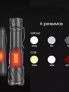 Патриот PT-FLR29 фонарь ручной (3L, 26650.,ZOOM)