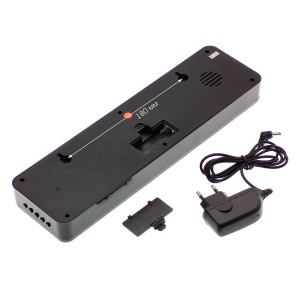 VST 805S-1 Красные часы настенные (температура, влажность)