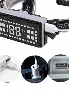 Патриот PT-FLG43 фонарь налобный (1L, 2*18650, ZOOM)