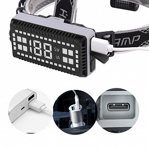 Патриот PT-FLG43 фонарь налобный (1L, 2*18650, ZOOM)