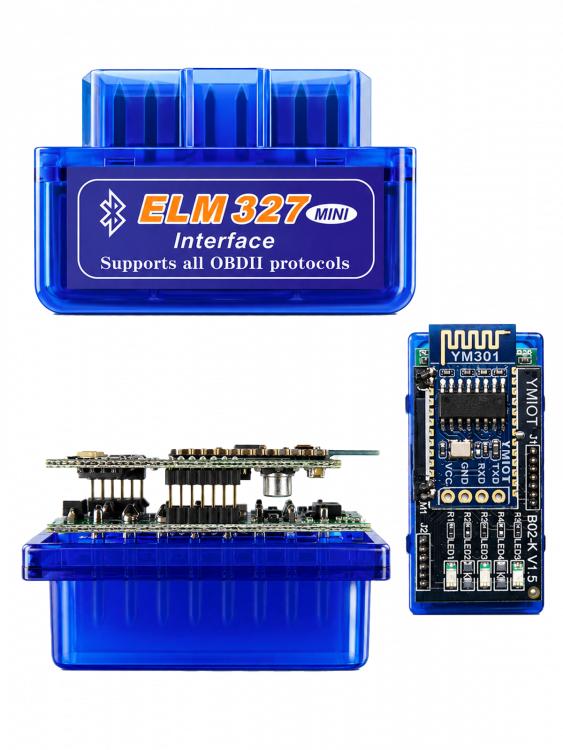 ELM327 OBD2 v1.5. Автосканер диагностический двухплатный для автомобиля Bluetooth адаптер TDS TS-CAA69