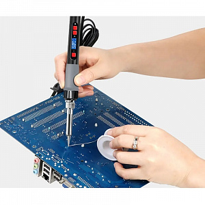 Паяльник электрический 80Вт с терморегулятором и дисплеем Помощник PM-INP34