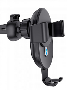 HOCO CW25 Черный Держатель для смартфонов + беспроводное ЗУ 10W (в воздуховод)