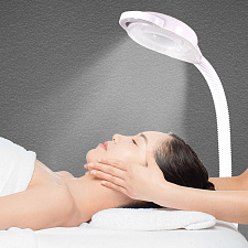 Лампа лупа с подсветкой напольная на колесиках для косметолога Орбита INL87