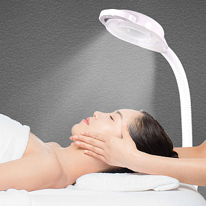 Лампа лупа с подсветкой напольная на колесиках для косметолога Орбита INL87