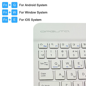 Клавиатура и мышь беспроводные Bluetooth комплект Орбита OT-PCM67 Белый
