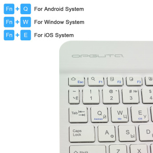 Клавиатура и мышь беспроводные Bluetooth комплект Орбита OT-PCM67 Белый