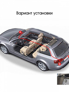 Камера заднего вида автомобильная врезная 500ТВЛ TDS TS-CAV14 Черная