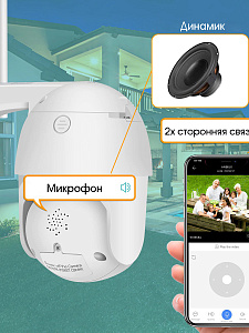 Камера видеонаблюдения Wi-Fi уличная поворотная 2 Mp Wi-Fi Орбита OT-VNI23