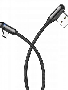 HOCO U77 Черный кабель USB 3A (TYPE C) 1.2м