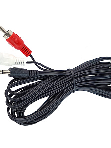 Кабель аудио 2 тюльпана соединительный 2хRCA джек/Jack 3.5, 5м Орбита OT-AVC35
