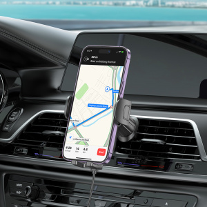 BOROFONE BH204 Черный держатель для смартфонов + беспроводное ЗУ 10W (в воздуховод)