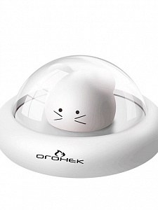 Ночник детский аккумуляторный мышка Огонёк OG-LDP21 Теплый желтый