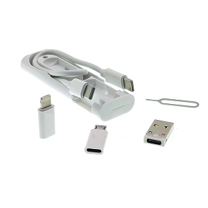 EZRA DC195 Белый кабель PD с переходниками  (TYPE-C-TYPE-C) 27см