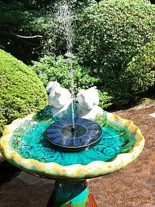 Фонтан садовый на солнечной батарее 18 см, 250м3/час Огонёк OG-HOG09