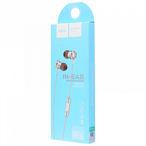 HOCO M16 Серебро наушники вакуум - гарнитура (3.5мм)