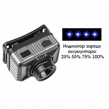 Патриот PT-FLG32 фонарь налобный (3L, аккум, дат.движ)