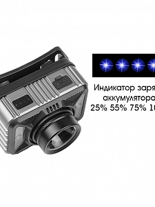 Патриот PT-FLG32 фонарь налобный (3L, аккум, дат.движ)